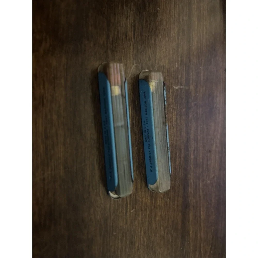Vintage SHEAFFER's Pen Co ERASERS TIN Advertising Set Of 2‎